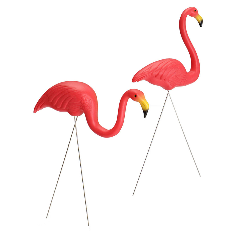 Pink Flamingo Пластмасова дворна двора градина орнаменти ретро играчка декор